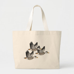 Birdorable Bar-headed Geese in Flight Large Tote Bag