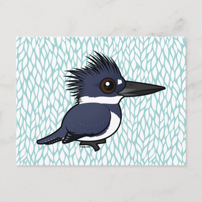 Birdorable Belted Kingfisher (male) Postcard (Front)
