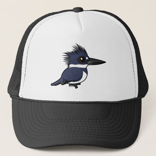 Birdorable Belted Kingfisher (male) Trucker Hat (Front)