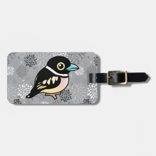 Birdorable Black-and-yellow Broadbill Luggage Tag