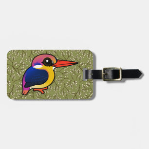 Birdorable Black-backed Dwarf-Kingfisher Luggage Tag