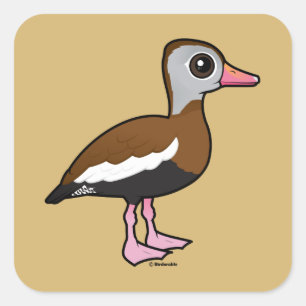 Birdorable Black-bellied Whistling Duck Square Sticker