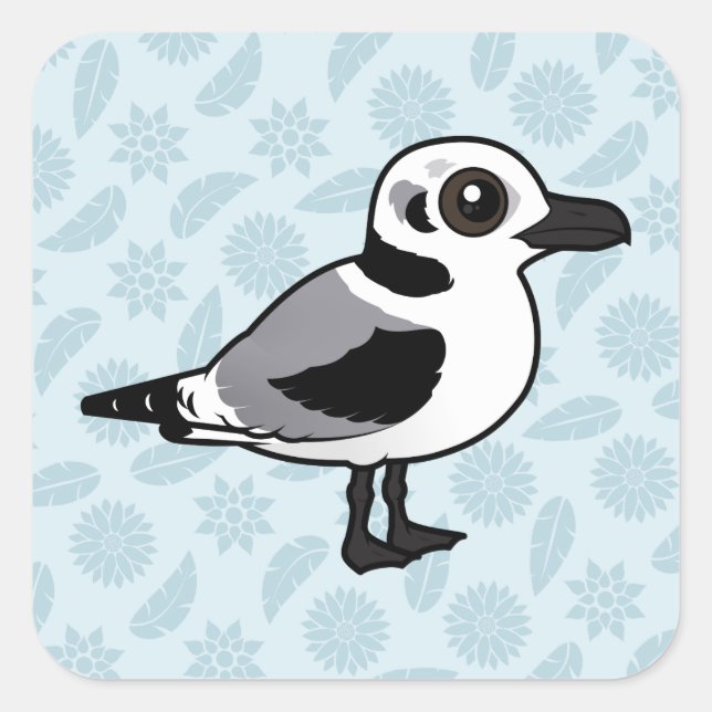 Birdorable Black-legged Kittiwake juvenile Square Sticker (Front)