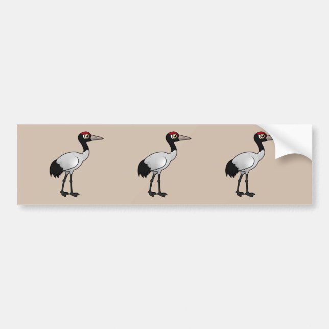 Birdorable Black-necked Crane Bumper Sticker (Front)