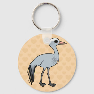 Birdorable Blue Crane Key Ring