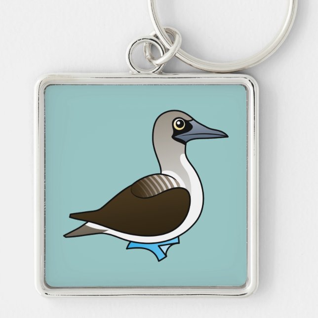 Birdorable Blue-footed Booby Key Ring (Front)