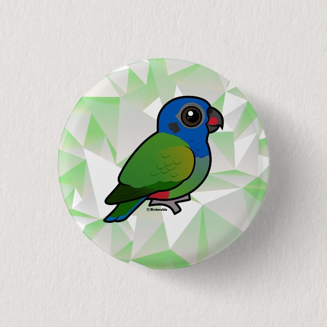 Birdorable Blue-headed Pionus 3 Cm Round Badge (Front)