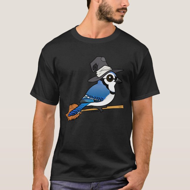 Birdorable Blue Jay Witch Halloween T-Shirt (Front)