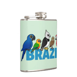 Birdorable Brazil Hip Flask