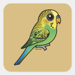 Birdorable Budgerigar Square Sticker