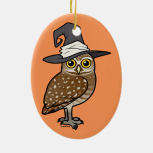 Birdorable Burrowing Owl Witch Ceramic Tree Decoration