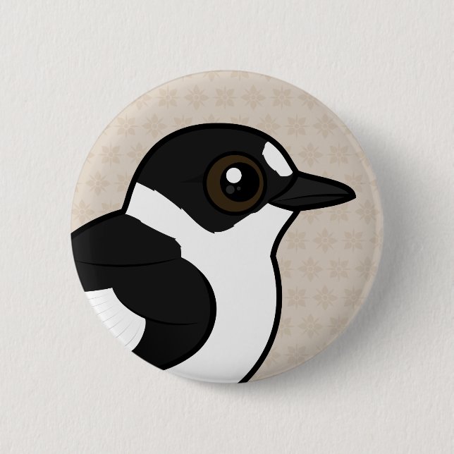 Birdorable Collared Flycatcher 6 Cm Round Badge (Front)