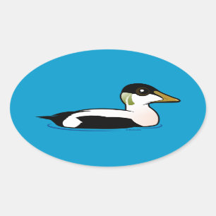 Birdorable Common Eider Oval Sticker