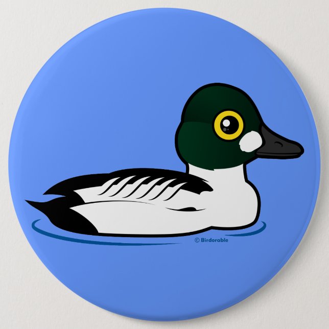 Birdorable Common Goldeneye 6 Cm Round Badge (Front)