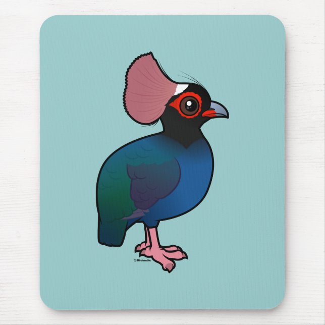 Birdorable Crested Partridge Mouse Mat (Front)
