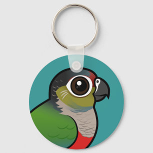 Birdorable Crimson-bellied Parakeet Key Ring