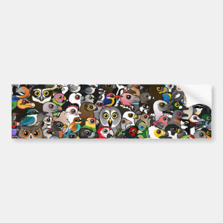 Birdorable Crowd Bumper Sticker