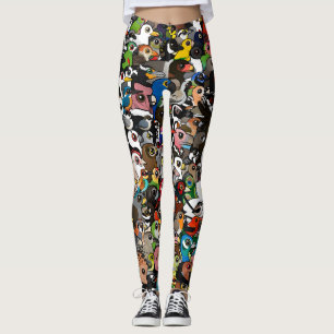 Birdorable Crowd Leggings