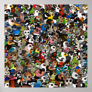 Birdorable Crowd Poster