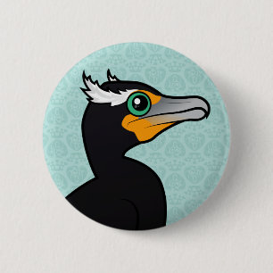 Birdorable Double-crested Cormorant 6 Cm Round Badge