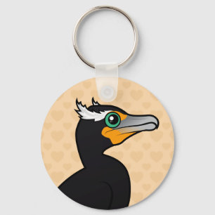 Birdorable Double-crested Cormorant Key Ring