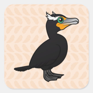 Birdorable Double-crested Cormorant Square Sticker