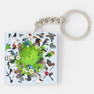 Birdorable Earth Day Key Ring