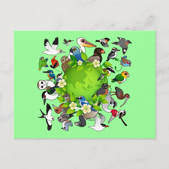Birdorable Earth Day Postcard (Front)