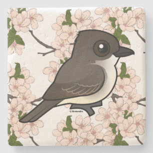 Birdorable Eastern Phoebe Stone Coaster