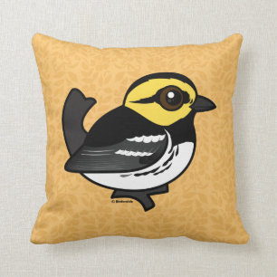 Birdorable Golden-cheeked Warbler Cushion