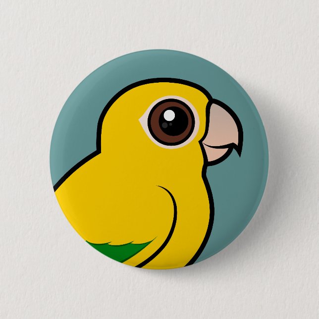Birdorable Golden Parakeet 6 Cm Round Badge (Front)