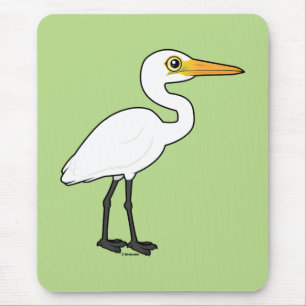 Birdorable Great Egret Mouse Mat