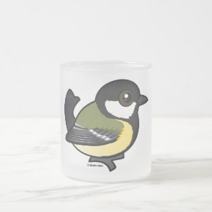 Birdorable Great Tit Frosted Glass Coffee Mug