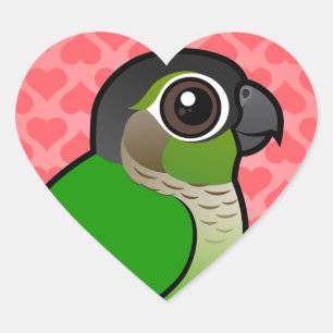 Birdorable Green-cheeked Conure Heart Sticker