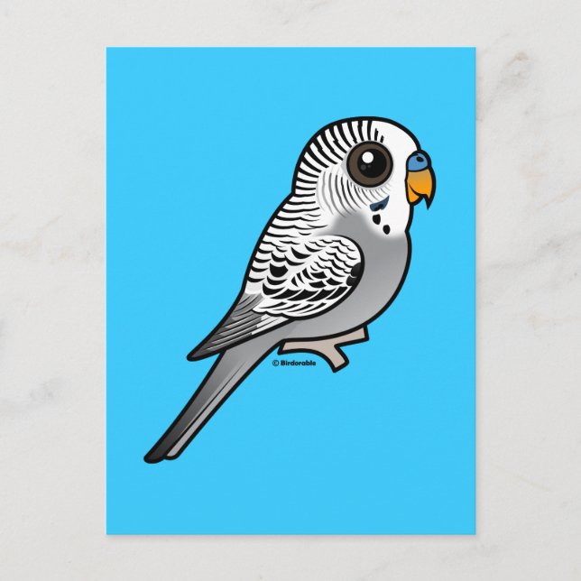 Birdorable Grey Budgie Postcard (Front)