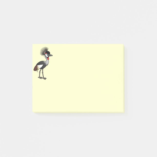 Birdorable Grey Crowned-Crane Post-it Notes (Front)