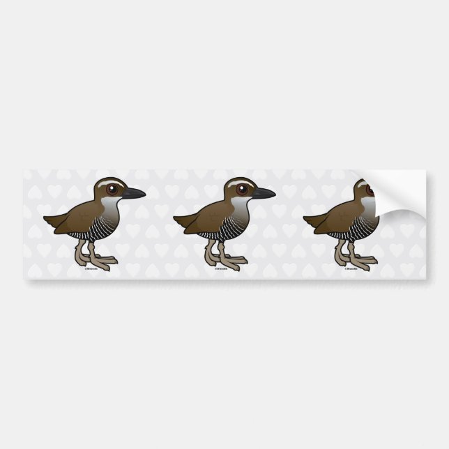 Birdorable Guam Rail Bumper Sticker (Front)
