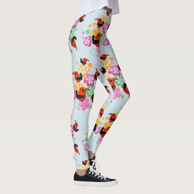 Birdorable Hawaiian Style Iiwi Leggings (Right)