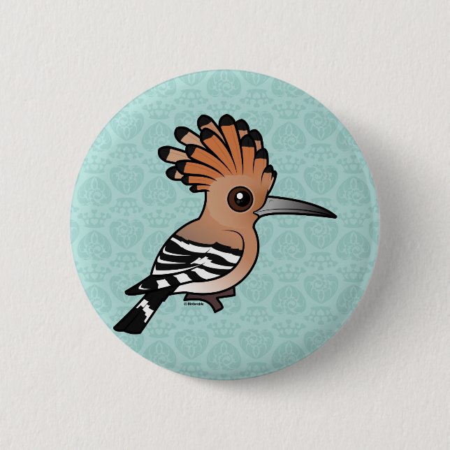 Birdorable Hoopoe 6 Cm Round Badge (Front)