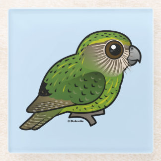 Birdorable Kakapo Glass Coaster