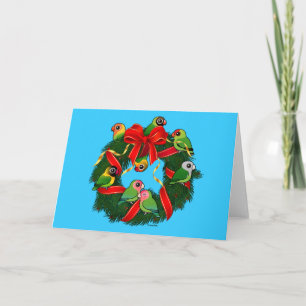 Birdorable Lovebirds Christmas Wreath Holiday Card