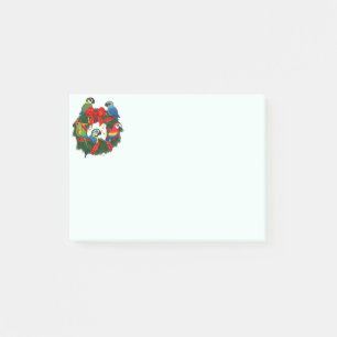 Birdorable Macaws Christmas Wreath Post-it Notes