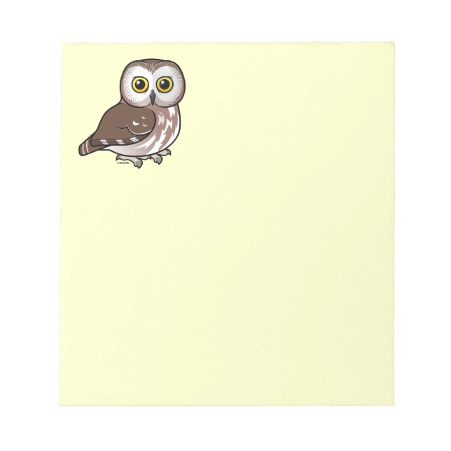 Birdorable Northern Saw-whet Owl Notepad (Front)