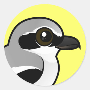 Birdorable Northern Shrike Classic Round Sticker