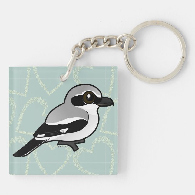 Birdorable Northern Shrike Key Ring (Back)
