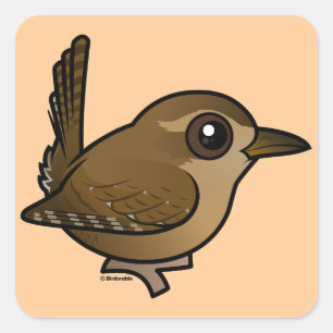 Birdorable Pacific Wren Square Sticker