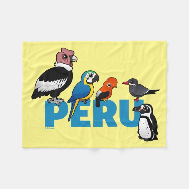 Birdorable Peru Fleece Blanket (Front (Horizontal))