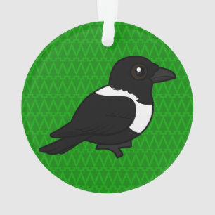 Birdorable Pied Crow Ornament
