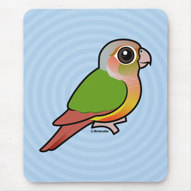 Birdorable Pineapple Green-cheeked Conure Mouse Mat (Front)