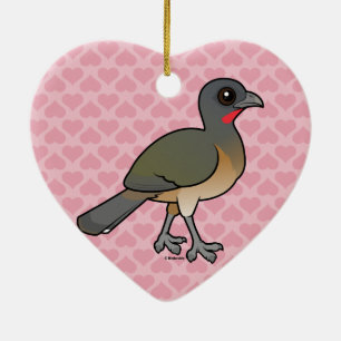 Birdorable Plain Chachalaca Ceramic Tree Decoration